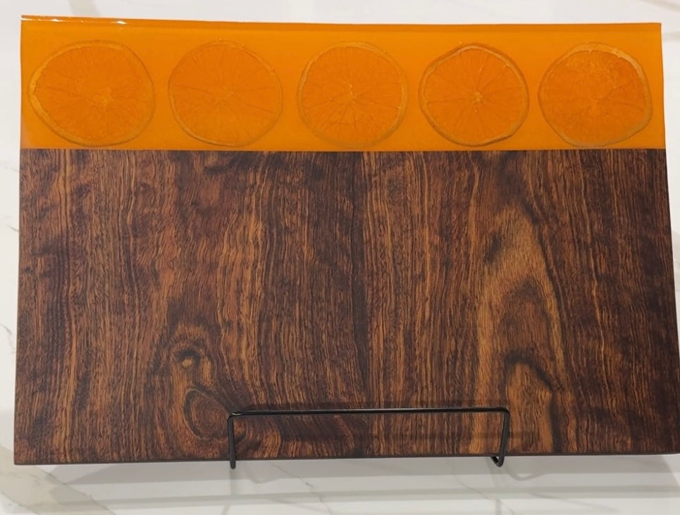 Oranges Inlayed On Rosewood