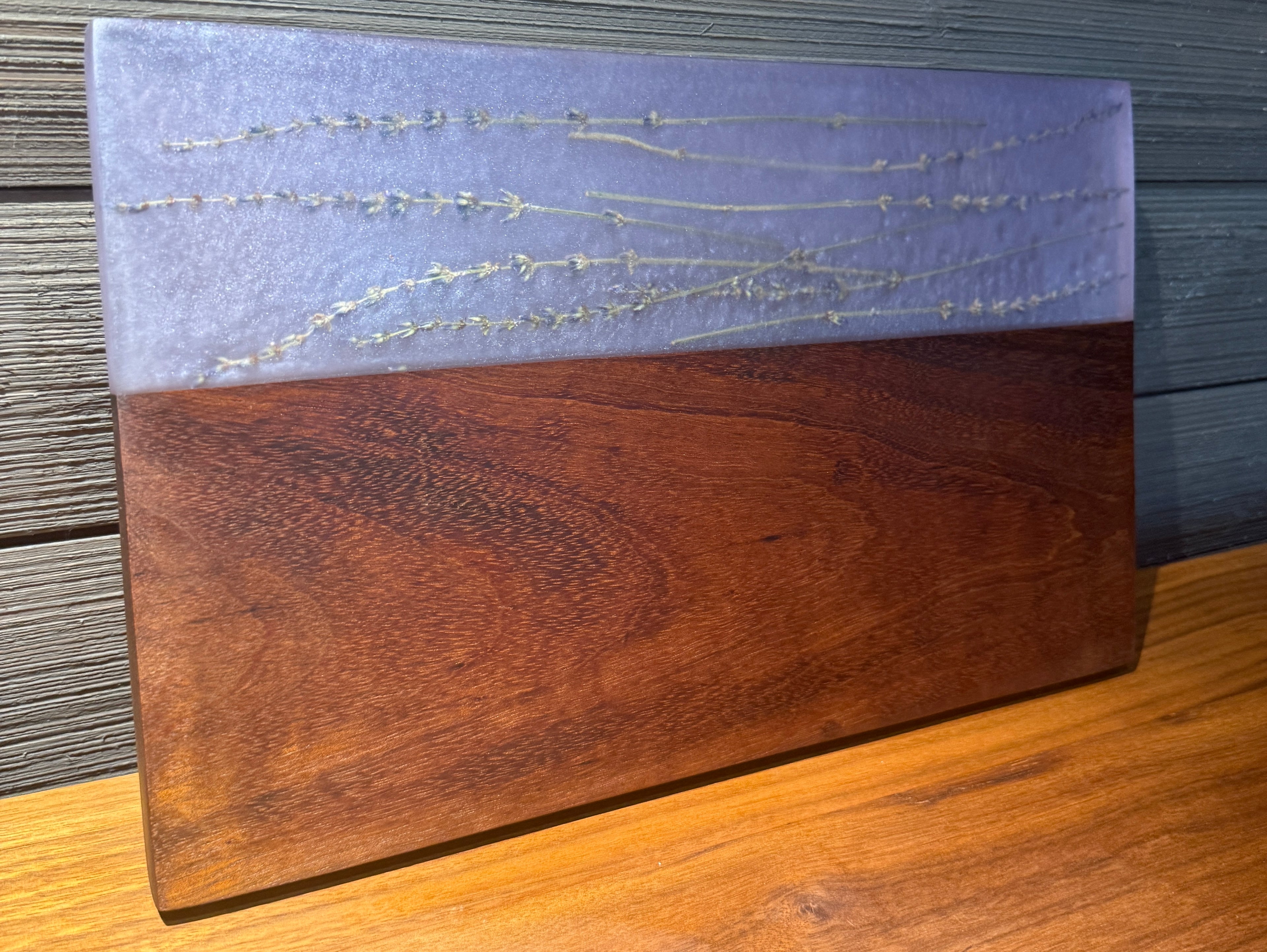Lavender Inlayed Cutting Board