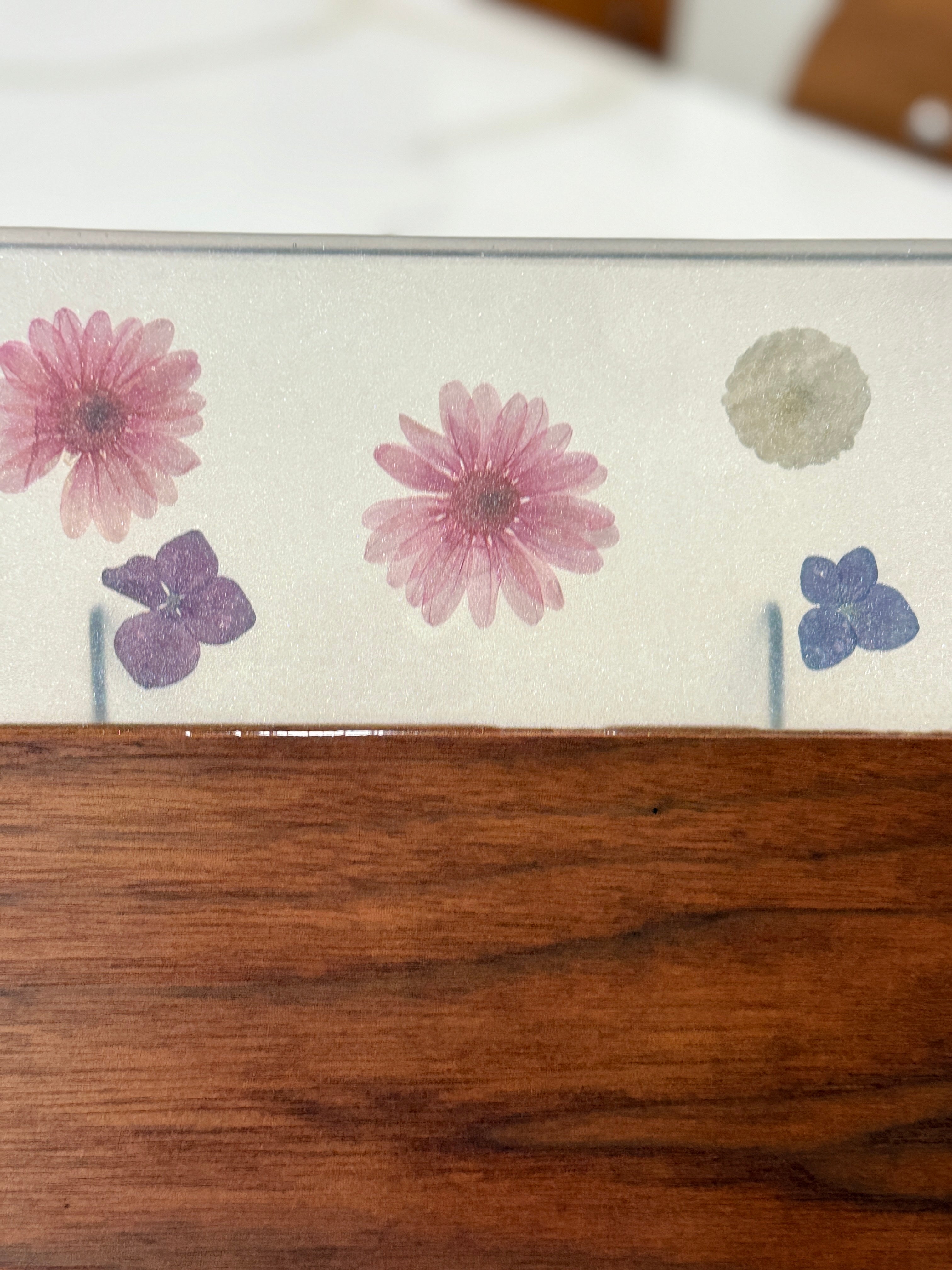 Grey Epoxy Walnut Wood