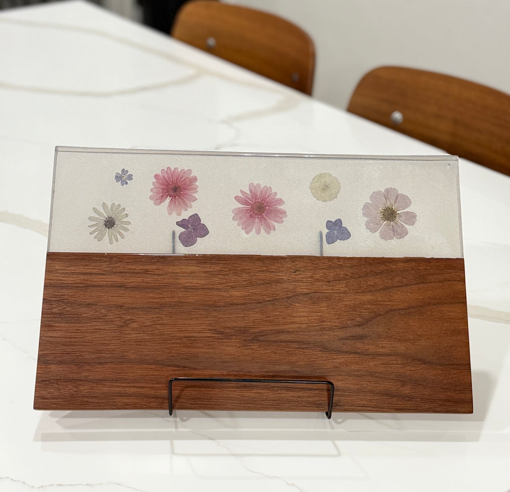 Grey Epoxy Walnut Wood