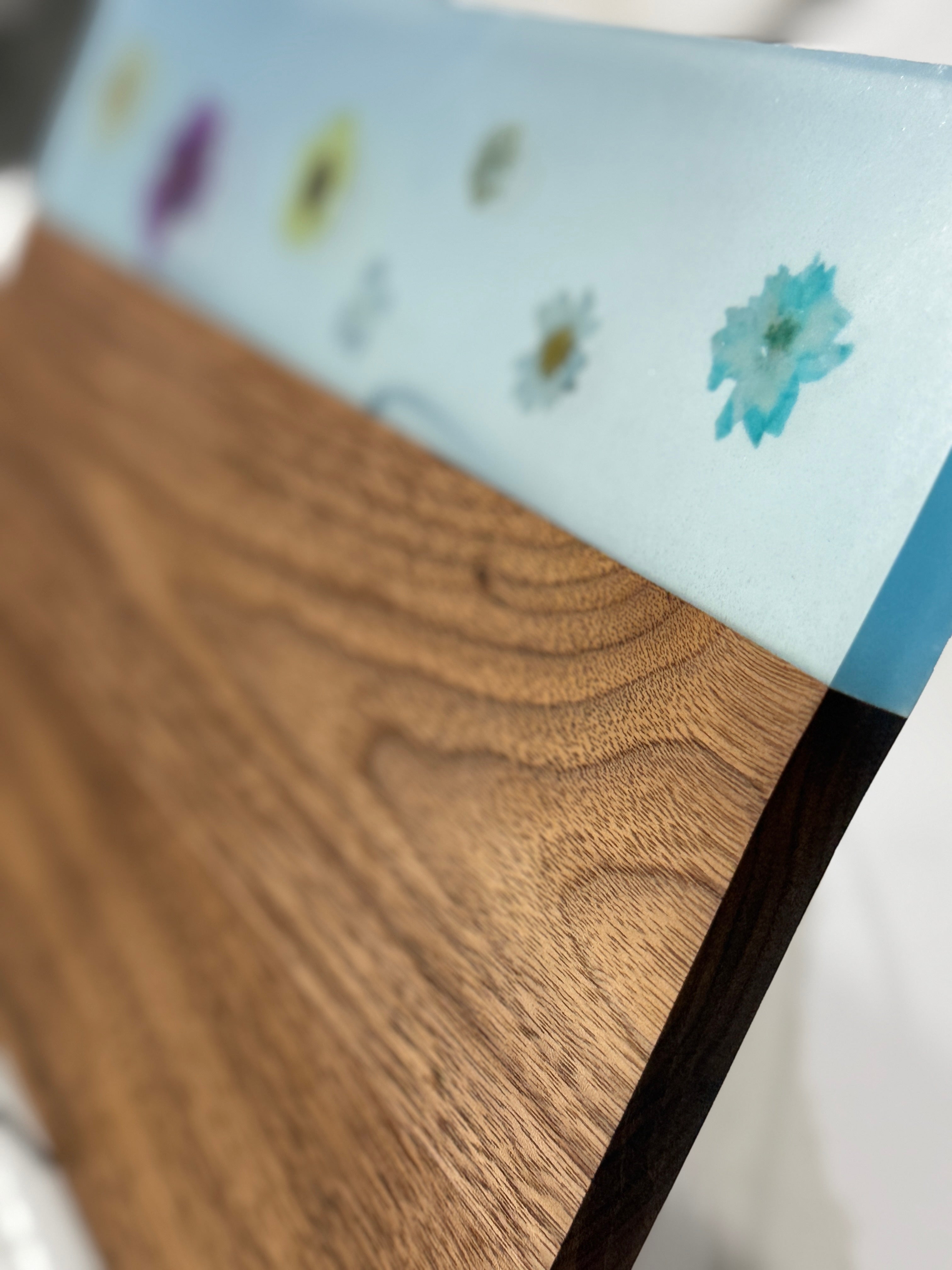 Blue Epoxy Cutting Board