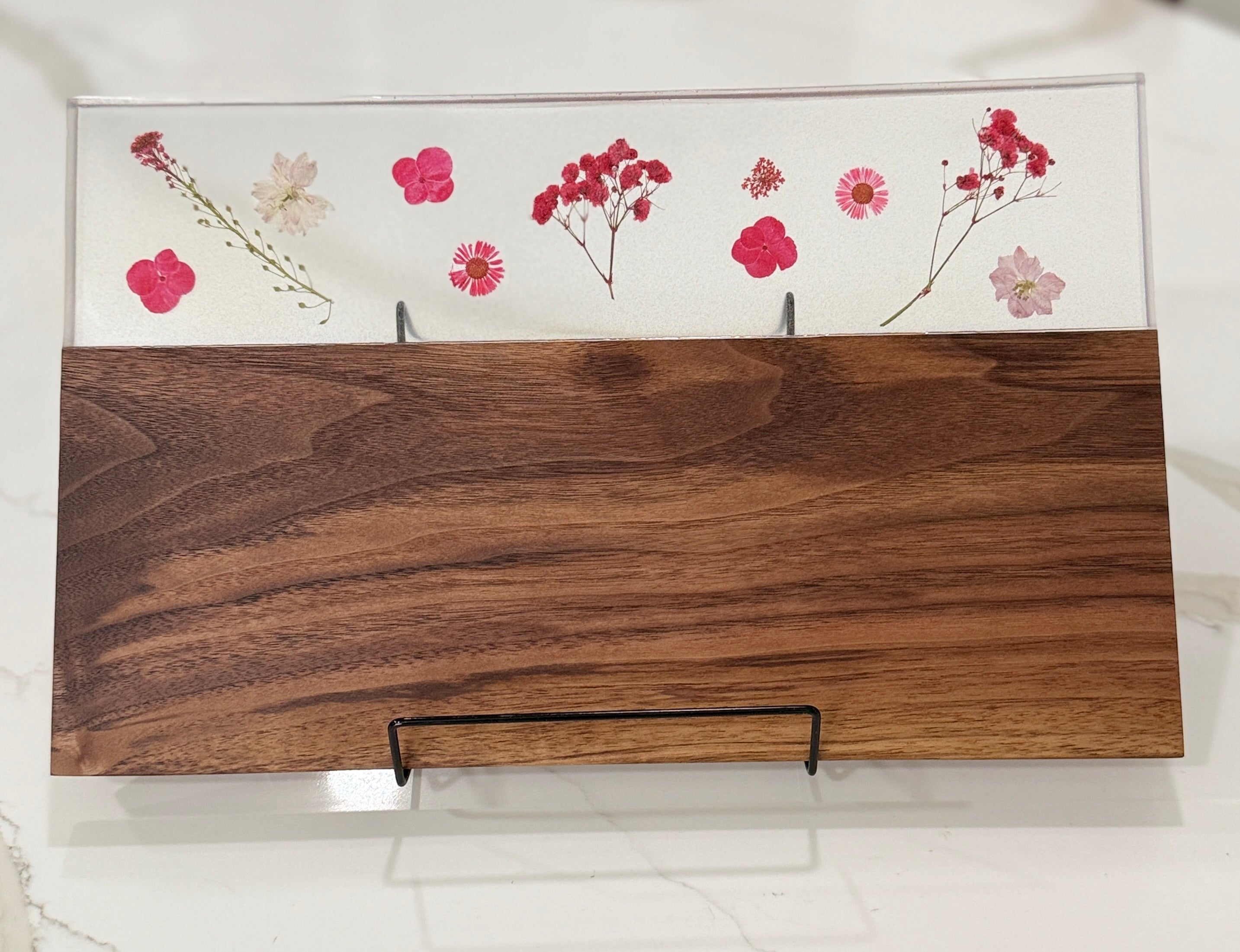 Walnut with Red Flowers