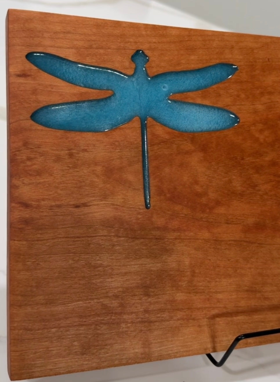 Dragonfly on Cherry Wood
