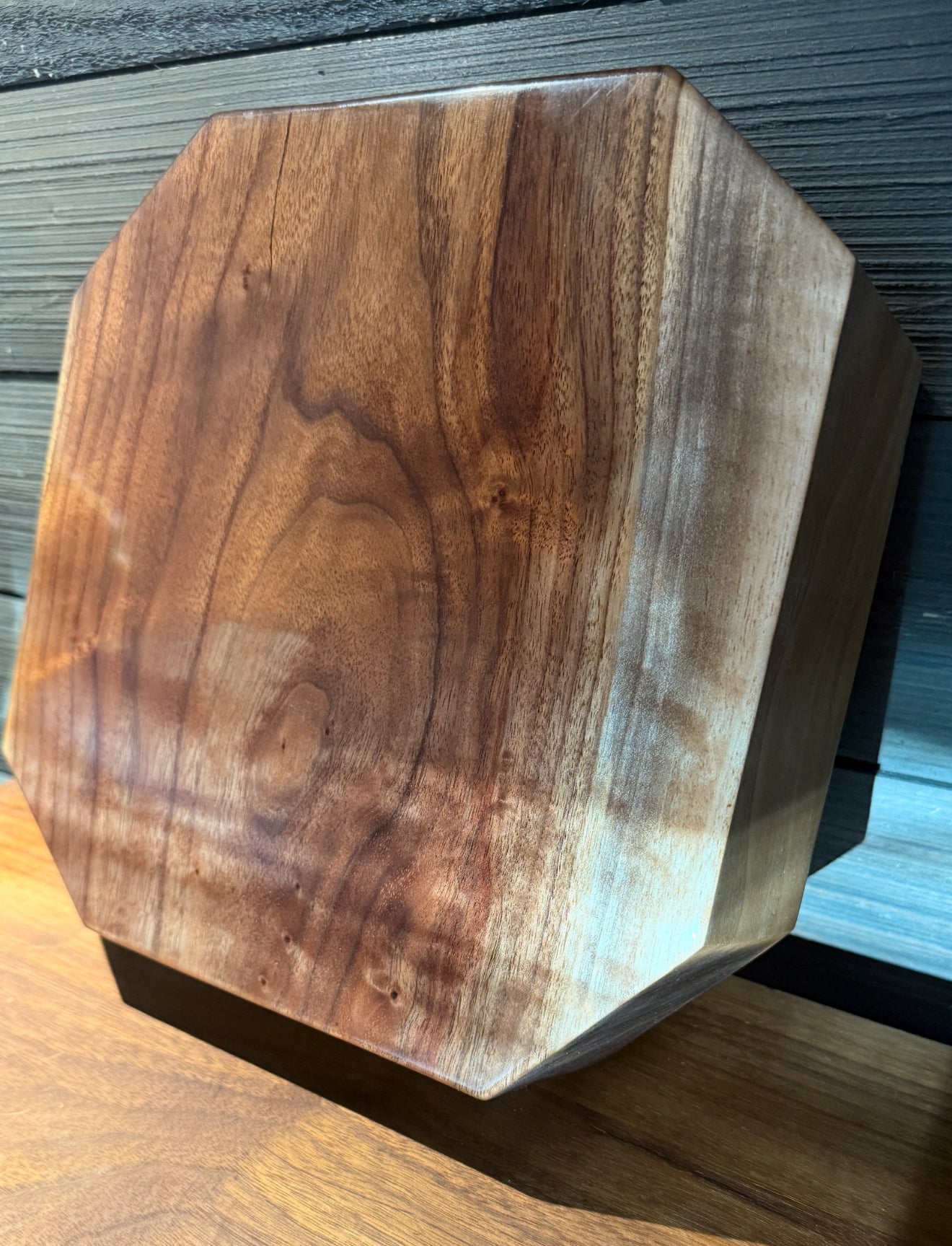 Heavy Duty Thick Walnut Cutting Board Octagon Shape with a Beautiful Finish