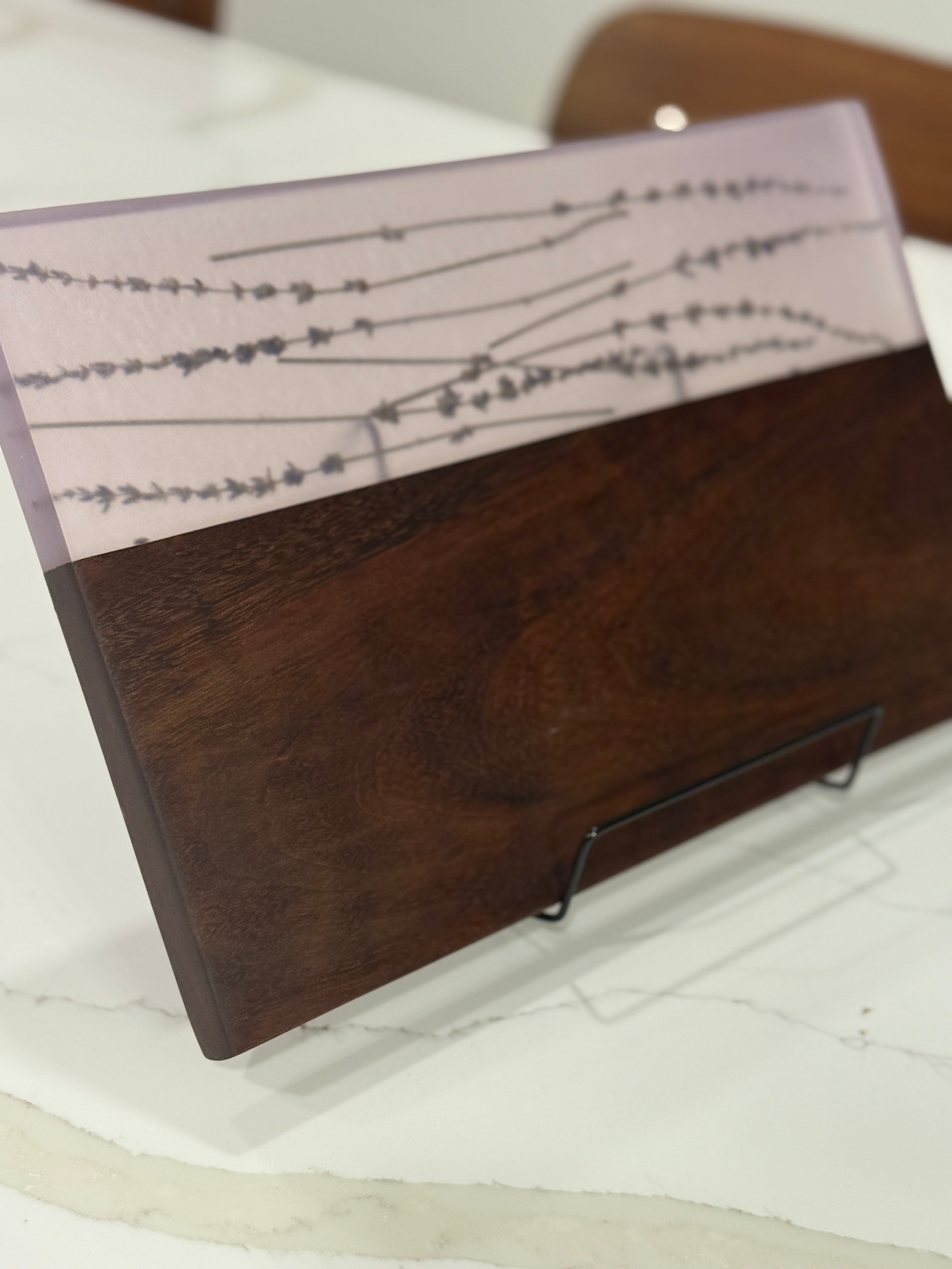 Lavender Inlayed Cutting Board