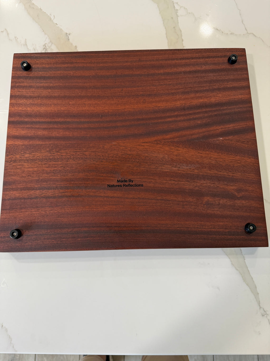 Mahogany cutting board with dragonfly Epoxy Inlay